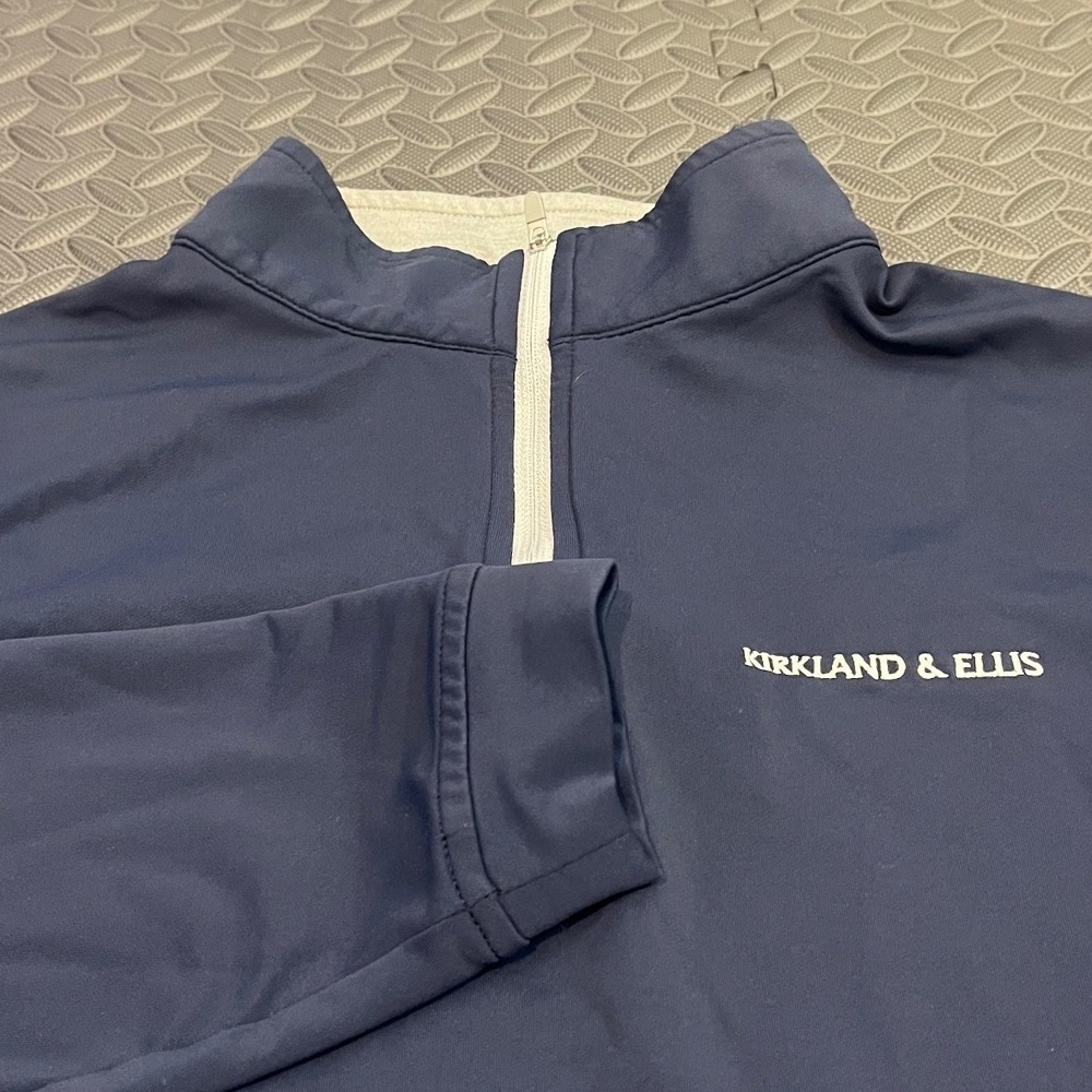 Peter Millar Perth Performance Pullover Mens M Navy Kirkland & Ellis ME0EK40